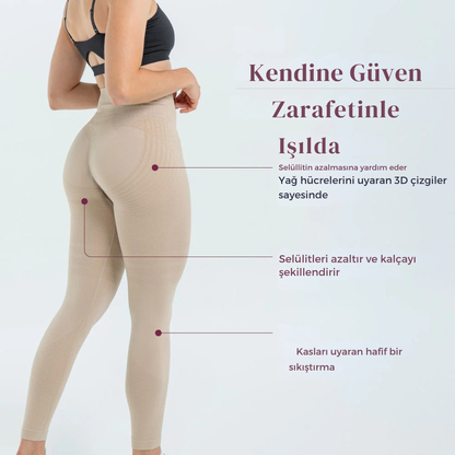 3D Drenaj Sıkılaştırıcı Tayt